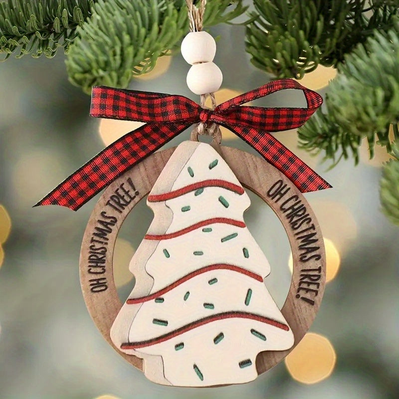 Christmas Tree-Shaped Wooden Pendant with bow Hanging Decorative for Christmas Tree, Three-dimensional Round Hanging Pendant, Christmas Decorations, Christmas Tree Hanging Ornament, Scene Decor, Room Decor, Party Supply Christmas Tree-Shaped Wooden Pendant with bow Hanging Decorative for Christmas Tree, Three-dimensional Round Hanging Pendant, Christmas Decorations, Christmas Tree Hanging Ornament, Scene Decor, Room Decor, Party Supply
